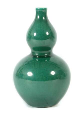 Kalebassenvase mit grüner Glasur China, 19. Jh. - Foto 1