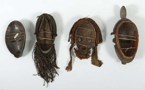 Vier Masken Westafrika Elfenbeinküste, 1x Baule/Guro-Maske - Foto 2
