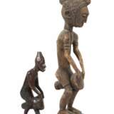 Zwei Trommelspielerfiguren Afrika, Holz - Foto 1