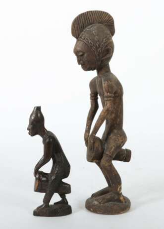 Zwei Trommelspielerfiguren Afrika, Holz - фото 2