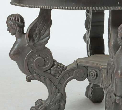Historismus-Tisch mit Sirenen-Beine um 1870, Eiche - фото 3