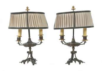 Paar Bouilotte-Lampen Ende 19. Jh., Louis XVI-Stil