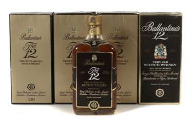5 Flaschen Scotch Whisky Ballantine's, 4x The 12