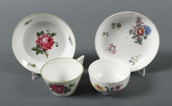 1 Tasse & ein Koppchen mit Unteren Meissen, 1774-1815 - Foto 2