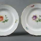2 Teller mit Blumenmalerei Meissen, nach 1934 - photo 1