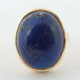 Großer Lapis Lazuli Ring Gelbgold 750, gleichmäßige - Foto 1
