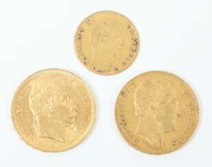 3 Francs-Goldmünzen Frankreich, Gold 900