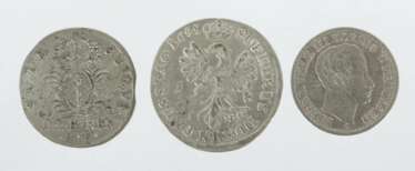 3 Münzen Brandenburg-Preussen 18 Gröscher, Silber