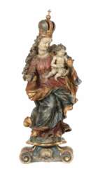 Niederösterreichischer Bildschnitzer des 18. Jh. ''Madonna mit Kind'', Holz geschnitzt