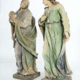 Bildschnitzer des 19. Jh. Paar trauernde Figuren: ''Maria'' und ''Johannes'', Holz geschnitzt - photo 4