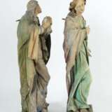 Bildschnitzer des 19. Jh. Paar trauernde Figuren: ''Maria'' und ''Johannes'', Holz geschnitzt - photo 5