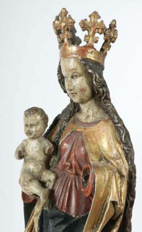 Bildschnitzer des 18./19. Jh. ''Maria mit Kind'', Holz geschnitzt - photo 5