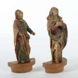 Bildschnitzer des 18./19. Jh. Paar Figuren: ''Maria'' und ''Johannes'', Holz geschnitzt - photo 2