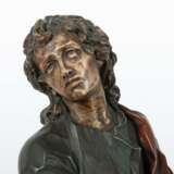 Bildschnitzer des 19. Jh. ''Heiliger Johannes'', Holz geschnitzt - Foto 3