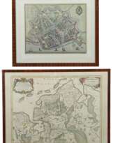 Paar Landkarten ''Ostfriesland'' und ''Emden'' Alexis-Hubert Jaillot (1632-1712): ''Oost-Frise, ou Le Comté d'Embden sub divisé en ses principales Iurisdictions''