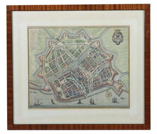 Paar Landkarten ''Ostfriesland'' und ''Emden'' Alexis-Hubert Jaillot (1632-1712): ''Oost-Frise, ou Le Comté d'Embden sub divisé en ses principales Iurisdictions'' - Foto 2