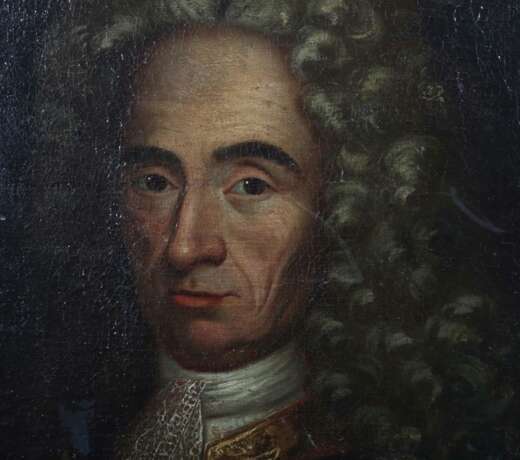 Maler des 18. Jh. ''Portrait eines Gelehrten'', Bildnis eines Mannes im Halbprofil mit Perücke - фото 3