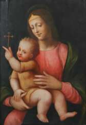 Kirchenmaler des 18./19. Jh. ''Maria mit Kind'', Darstellung der Muttergottes