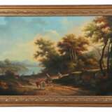 Maler des 19. Jh. ''Ideallandschaft'', Darstellung mit Bäumen und Blick auf den See - фото 2