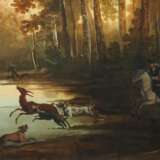 Maler des 19. Jh. ''Auf der Jagd'', Szene am herbstlichem Waldrand - фото 3