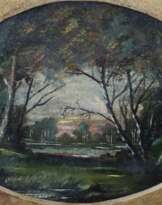 Schule von Barbizon ''Herbstlandschaft'', Blick auf einen See