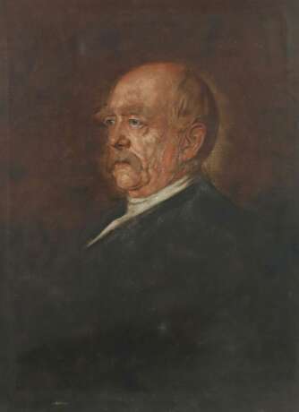 Maler des 19./20. Jh. ''Portrait Otto Fürst von Bismarck'', Halbbildnis des Politikers im Profil - Foto 1