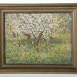 Maler des 19./20. Jh. ''Hühner im Obstgarten'', impressionistische Darstellung im Frühling - photo 2