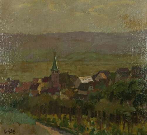Fuchs, Karl Stuttgart 1872 - 1968 Esslingen. ''Dorf im Remstal'' - фото 1