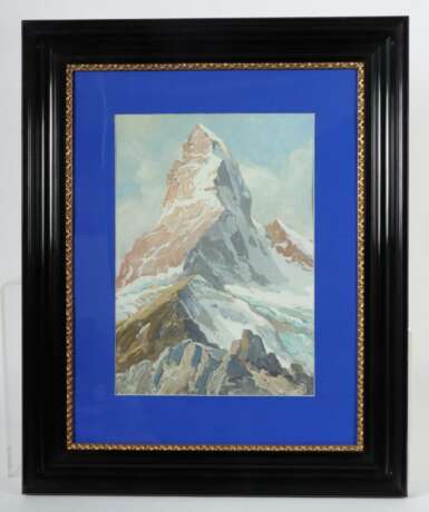 Monogrammist RW Landschaftsmaler des 20. Jh.. ''Matterhorn'', Blick auf die verschneiten Gipfel - фото 2