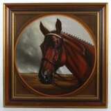 Tiermaler des 20. Jh. ''Pferdeportrait'', Kopfbildnis eines Pferdes mit Zaumzeug - photo 2