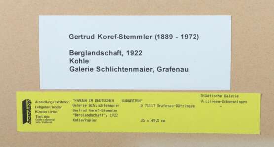 Koref-Musculus Stemmler, Gertrud Aschaffenburg 1889 - 1972 Aurau - photo 4