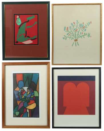 Verschiedene Grafiker des 20. Jh. Konvolut mit 4 unterschiedlichen Arbeiten von: Kopie nach Marino Marini, ''Miracolo''; Kopie nach Pablo Picasso - photo 1