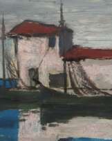 Schobinger, Leo Kressbronn 1897 - 1985 Sindelfingen. ''Hafenansicht''