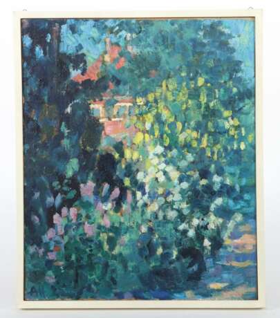Monogrammist A.H. Maler des 20. Jh.. ''Gartenlandschaft'', impressionistische Darstellung - фото 2