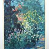 Monogrammist A.H. Maler des 20. Jh.. ''Gartenlandschaft'', impressionistische Darstellung - Foto 2