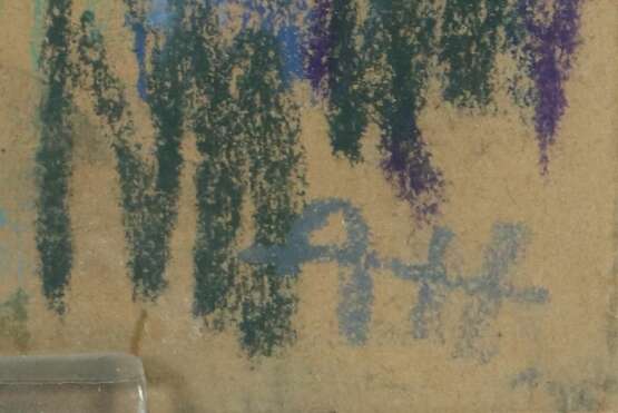 Monogrammist A.H. Maler des 20. Jh.. ''Teichlandschaft'' impressionistische Darstellung mit Bäumen und Häusern im Hintergrund, unten rechts monogr. ''A.H.'' (wohl Arno Haag) - Foto 3