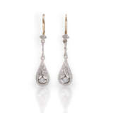 Paar Ohrhänger mit Brillant- und Diamantbesatz - photo 1