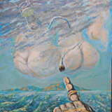 “The Morning Of The Seventh Day.” Canvas Oil paint Surrealism Landscape painting 1994 - photo 1