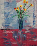 Oleg Troyan (geb. 1972). Blumen in der blauen Vase