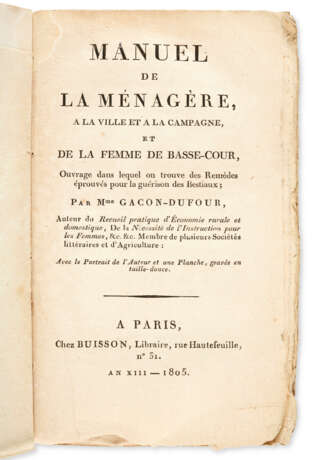 GACON-DUFOUR, Marie Armande Jeanne (1753-1835). - Foto 2