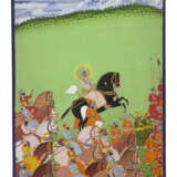 A LARGE PAINTING OF MAHARANA SAJJAN SINGH IN PROCESSION WITH HIS COURTIERS - photo 1