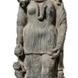 A LARGE AND IMPORTANT GREY SCHIST FIGURE OF HARITI WITH CHILDREN - Auction prices