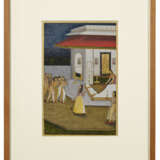 A PAINTING OF A LADY BEING LED TO BED - photo 4