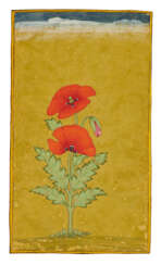 A PAINTING OF AN ORANGE POPPY