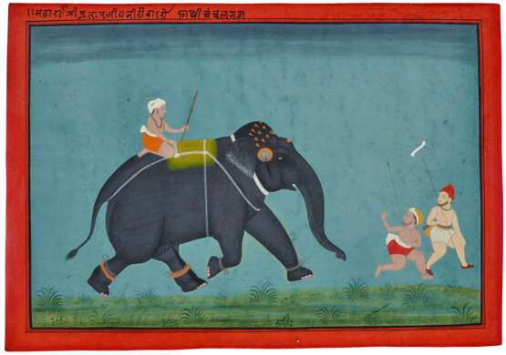 A PAINTING OF THE ELEPHANT CHACHAL GAJ - photo 1