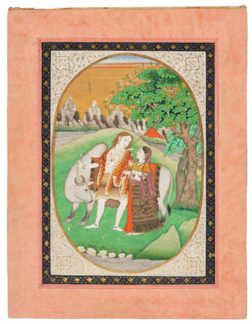A PAINTING OF SHIVA AND PARVATI - photo 2
