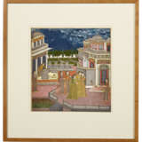 A PAINTING OF A LADY BEING LED TO BED - photo 3