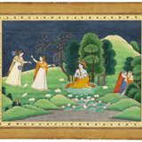 A PAINTING FROM A GITA GOVINDA SERIES: RADHA LED TO KRISHNA FOR A MIDNIGHT TRYST - Foto 2