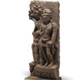 A RED SANDSTONE STELE OF A MALE DEITY - photo 4