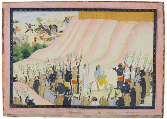 AN ILLUSTRATION FROM THE ‘SECOND GULER` RAMAYANA: RAMA CONFERRING WITH THE MONKEY ARMY - photo 3